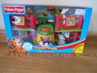 Fisher Price Little People New Box Baby Zoo Animals Feed food petting 