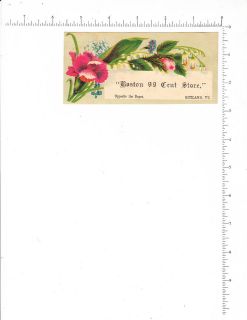4391 Boston 99 Cent Store trade card, Rutland, VT, lily of the valley 