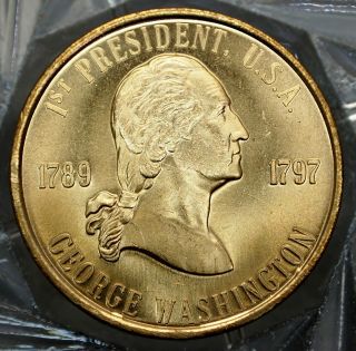 GEORGE WASHINGTON 1st PRESIDENT OF THE U.S.A. BRASS COLLECTOR TOKEN 