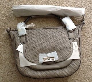 Brand new COACH 19312 Kristin Woven Leather Round Satchel Shoulder Bag
