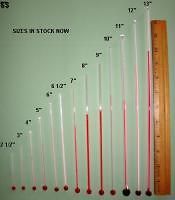 old nos stock 6 1 2 inch glass thermometer