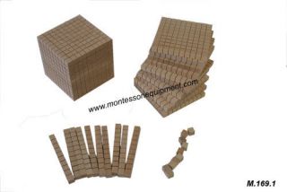 montessori math materials wooden ten base block new from canada