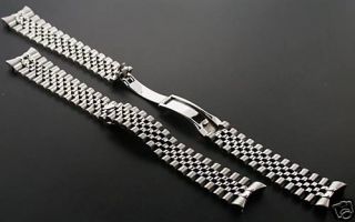 jubilee watch band for rolex datejust hidden clasp 20mm ss  