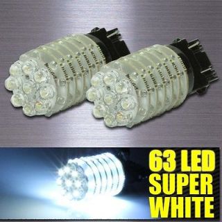   3157 3156 63 LED WHITE TURN SIGNAL CORNER BRAKE/STOP LIGHT BULBS/BULB