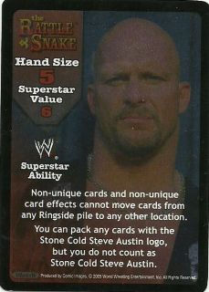 wwe raw deal ss3 rare foil the rattlesnake superstar card