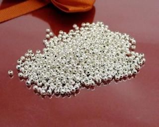 Wholesale 1000 Pcs Silver Plated Metal Spacer Beads Size 2mm