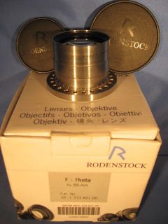 RODENSTOCK OBJECTIVE MULTICOATED LENS F THETA 50MM 488NM NEW IN BOX
