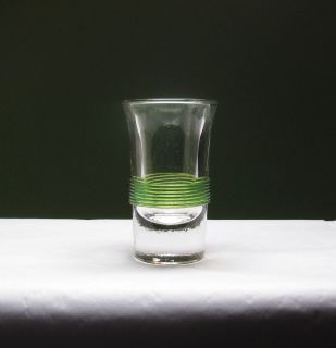 Federal Glass Green Ringed Shot Glass Blade Runner Prop Mid Century