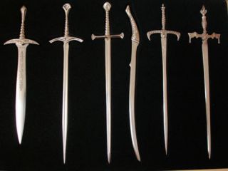set 6pcs lord of the rings letter opener swords 5644