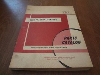 wabco 222g tractor scraper parts catalog manual  