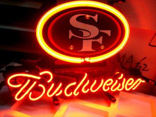 SAN FRANCISCO 49ERS FOOTBALL BUDWEISER NEON LIGHT SIGN if095