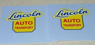 lincoln auto transport semi truck decal set ln 010 time