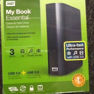 Western Digital My Book Essential 3 TB, External Hard Drive, NEW 