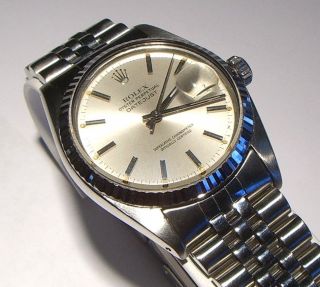 1979 rolex datejust stainless steel white face 