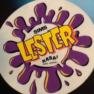 VINTAGE Skateboard Sticker Sims Lester Kasai Splat Classic Oval winged 
