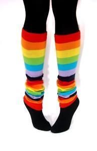   Brite Pride Leg Warmers Striped Socks Costume (PRIVATE LISTING