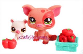 Littlest Pet Shop ♥ LPS ♥ CUTEST MOMMY & BABY PINK PIG 2672 2673 