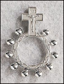 rosary ring cruicifix rosary ring ring decade rosary time left