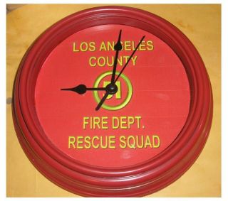 Beautiful LA County emergency Squad 51 Firefighter Glass faced Wall 