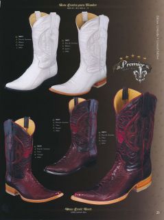 Premier Genuine Ostrich Leg Mens Leather Cowboy Western Boots Diff 