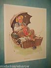   1972 Norman Rockwell Lithograph GOLDEN DAYS New Dog Fishing Boat Print