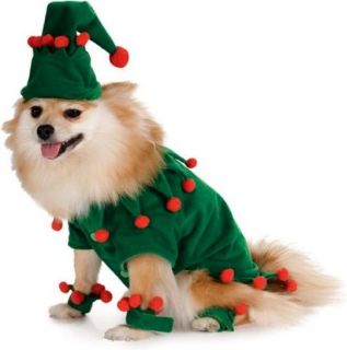 Elf Santas Helper Green Red Cute Dress Up Christmas Holiday Pet Dog 
