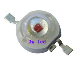 1pcs 3W Red 660nm power LED 3watt for plant grow light lamp bead B