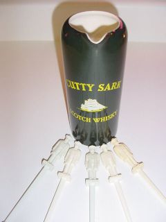 CUTTY SARK Decanter includes (5) Jack Daniels Swizzle Sticks