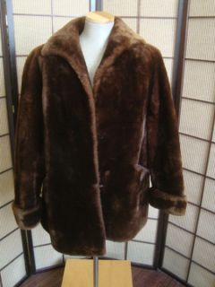 91222 Nice Brown Mouton Fur Woman’s Coat Jacket