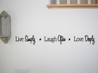 live laugh love vinyl wall quote inspirational decal lettering sticker