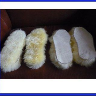 Genuine Fluffy Sheepskin Shearling Shoe Insoles For MEN (any size in 