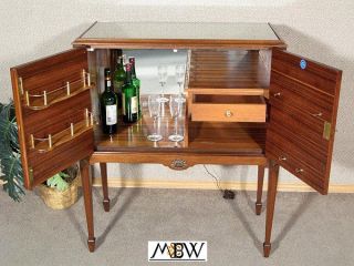 Vintage Mahogany Liquor Wine Glasstop Cocktail Cabinet l04
