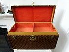 RARE* SIZE ANTIQUE LOUIS VUITTON STEAMER TRUNK with 2 Trays & Red 