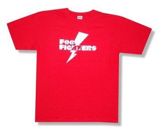 FOO FIGHTERS   LIGHTNING BOLT DAVE GROHL RED T SHIRT   NEW ADULT 2XL 