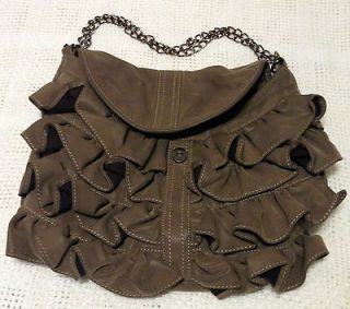   Big Buddha Gray Purse Handbag Santa Monica Excellent Condition Leather