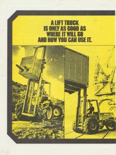 vintage 1980 2 pgs manitou fork lift tractor advertisement from