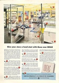 1946 vintage ad armstrong s linoleum floors appliance store 