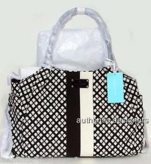New Kate Spade Large CLASSIC SPADE Handbag Black White Stevie Baby 