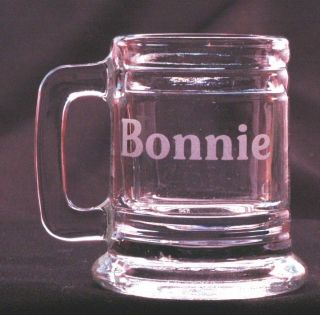 Personalized Mug Shot Glass Engraved with Free name 16 different font 