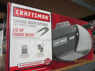 Craftsman Garage Door Opener, 1/2 HP Chain Drive Model 53985