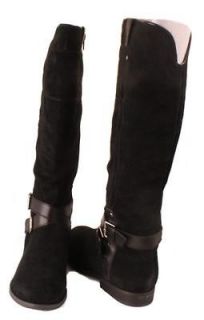 Marc Fisher Artful Black Suede Womens Knee High Riding Boots Size 10 