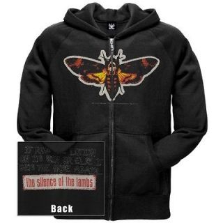 silence of the lambs moth patch zip hoodie 