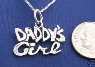 DADDYS GIRL 16 Inch Necklace Pendant 925 Sterling Silver ccj N44*