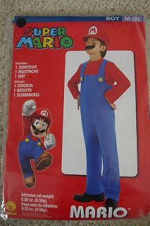 NEW Mario Deluxe Costume Boys 8 Dress Up Nintendo Super Mario Brothers 