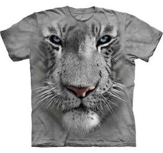 New WHITE TIGER FACE T Shirt S 3XL The Mountain Official Tee