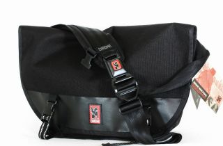 chrome mini metro messenger bag all black new