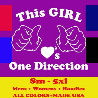 H229 THIS GIRL LOVES ONE 1 DIRECTION concert tour xfactor T shirt MENS 