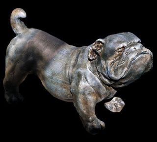 english bulldog sculpture statue for home or garden time left