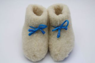 pure merino wool kids high boot slipper blue laced more