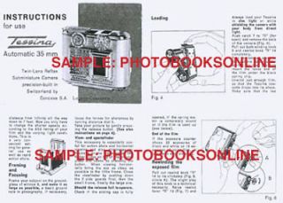 tessina 35mm subminiature camera instruction manual  9